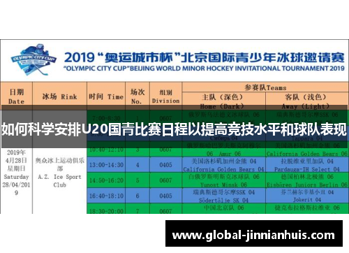 如何科学安排U20国青比赛日程以提高竞技水平和球队表现